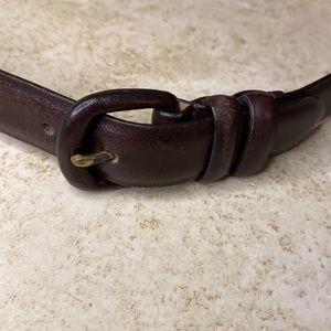 LeJon Italian Calfskin Brown Leather Belt Size M 3505 Made In USA